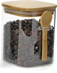 Maxxo Bamboo 800 ml / Zásobná dóza / borosilikátové sklo / bambusové viečko a lyžička (100002104268)