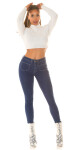 Sexy Highwaist Push-Up Jeans with pocket details denimblue