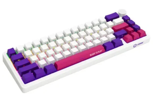 LORGAR KBP70MW (CZSK) biela / bezdrôtová herná klávesnica 65% / CZSK / 2.4GHz / BT 5.0 / RGB (LRG-KBP70MW-WH-CS)