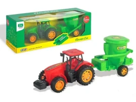 MaDe 07775 Traktor s vlečkou, na zotrvačník
