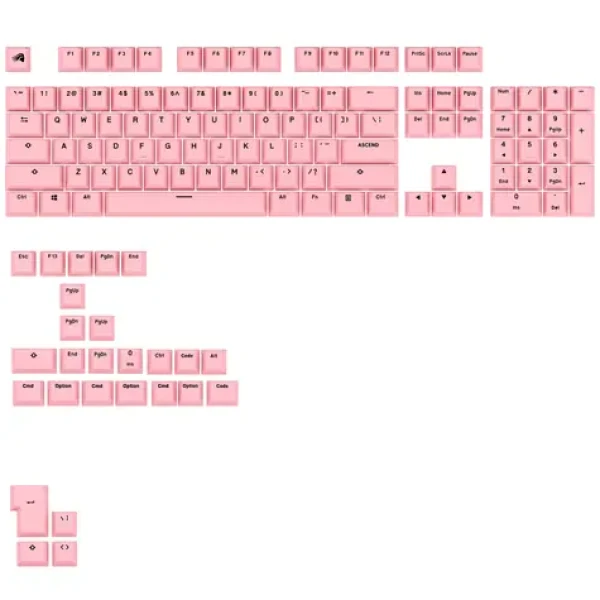 Glorious vymeniteľné klávesy GPBT Basics (ANSI US) - Potion Pink / PBT / 133 ks / ANSI US layout / Cherry MX(+) (GLO-KB-ACC-KC-GPBT-BA-PPNK-US)