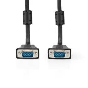 Nedis VGA kábel čierny / Kábel / VGA-VGA / Poniklované konektory / 5 m / Max. 1280x768 (CCGL59000BK50)
