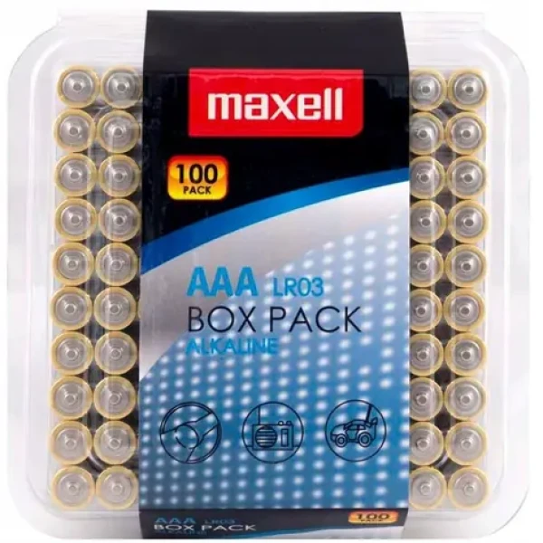 Maxell LR03 AAA / Alkalická batéria / 1,5 V / 100 ks (MAXELL LR03 100PK BOX)