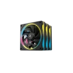 DEEPCOOL FL12 SE čierna / Sada 3 kusy / 120mm / ARGB / 50,74 CFM / 28,7 dB(A) (R-FL12SE-BKAPN3-G)