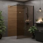 REA/S - Sprchová zástena Flexi Brown / Black 120 KPL-K99170
