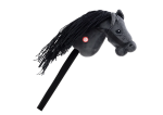 Mamido Kôň na tyči Hobby Horse dlhosrstý so zvukmi čierny