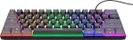 Trust Trust GXT 867 Acira, Wired, USB, Mechanical, QWERTY, RGB LED, Black, Grey