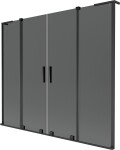 MEXEN/S - Velar L Duo dvojkrídlová posuvná vaňová zástena 170 x 150, grafit, čierna 896-170-003-42-70