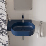 OMNIRES - OVO M+ umývadlo na dosku/závesné - ľavé, 55 x 38 cm, midnight blue mat; OVO555UWLMB