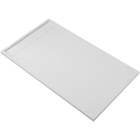 CERANO - Sprchová vanička obdĺžniková Lugo - SMC/minerálny kompozit - biela matná - 100x80x3 CER-666127