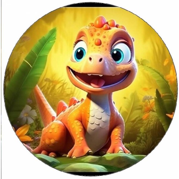 Jedlý papier dinosaurus žltý 19,5 cm - Pictu Hap