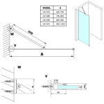GELCO VARIO sprchová zástena 1400 matné sklo GX1414 GX1414