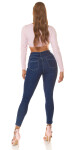 Sexy Highwaist Push-Up Jeans Used Look denimblue 44