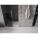 MEXEN/S - Velár posuvné sprchové dvere 110, grafit, nikel kartáčovaný 871-110-000-41-97