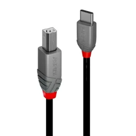 Lindy Anthra Line USB-C - USB-B 3 m čierna / Kábel USB / USB 2.0 / 480 Mbit/s (36943)