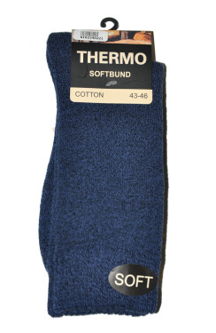 WiK 23402 Thermo Softbund pánske ponožky 39-46 černá melanž 39-42