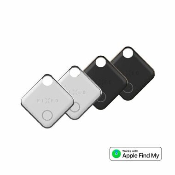 FIXED SMART tracker Tag s podporou Find My 4 ks 2x čierna + 2x biela (FIXTAG-4PACK-BKWH)