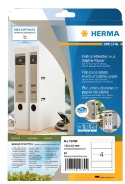 Herma Silphie etikety 97x42,3mm hnedá / Etikety / permanentná / 240 ks / 20 listov (10754)