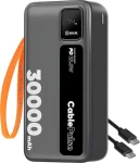 Obal:Me CablePulse 30000mAh 22,5W čierna / Powerbanka / integrované káble / USB-C / USB-A (57983127973)