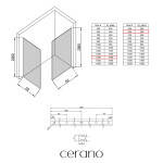 CERANO - Sprchová zástena Walk-in Crystal TL/P - 8 mm - bezvzperový systém - zlatá, transparentné sklo - 140x60x200 CER-8050BD5665