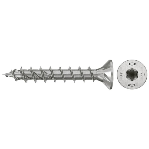 Fischer 574069 skrutky do drevotriesky 5 mm 35 mm TX Nerezová oceľ 200 ks; 574069