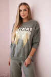 Bavlnený set Angel tepláky + nohavice khaki UNI