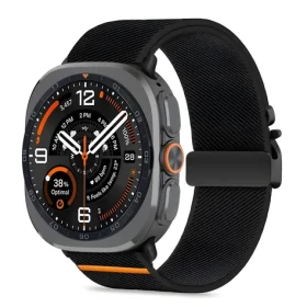 Tech-Protect Nylon Clasp čierna / Remienok pre Samsung Galaxy Watch Ultra / 47 mm / Nylon