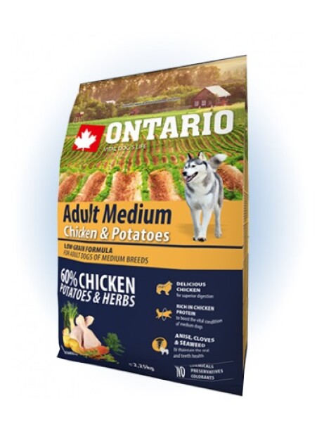 ONTARIO dog ADULT MEDIUM chicken - 12kg