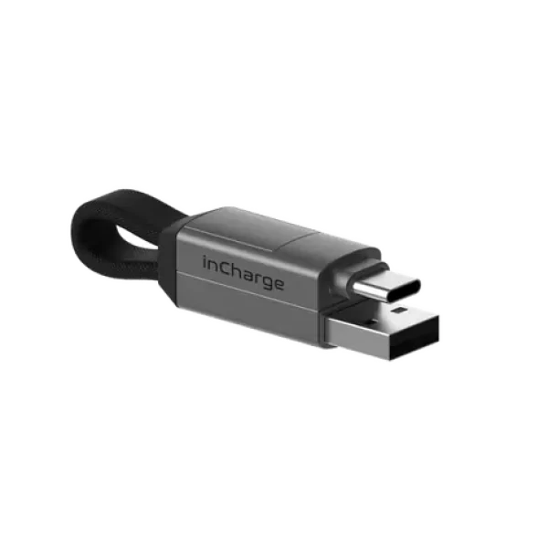 Rolling square inCharge 6 šedá / magnetický kábel 6v1 / USB / USB-C / Lightning / MicroUSB / 15W (RS-SIX01R)