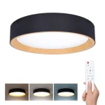 Solight WO8016 LED osvetlenie s diaľkovým ovládačom Larios Black / 48W / 3360lm / 40cm / zmena chromatickosti / stmievateľ (WO8016)