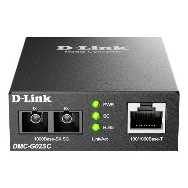 D-Link D-Link Gigabit Konverter DMC-G02SC/E, 10 konvertor médií; DMC-G02SC/B
