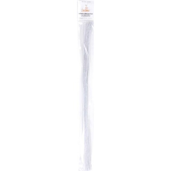 Kvetinové drôtiky biele stredné 50 ks 40 cm - Decora - Decora