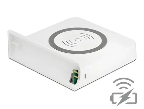 DeLock biela / Bezdrôtový nabíjací modul / pre nabíjačku DeLock 41450 / 15 W / LED indikácia (41451)