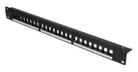 Extralink Patch panel 24 Port UTP / Patch panel / 19" / 1U / čierny (EX.9656)