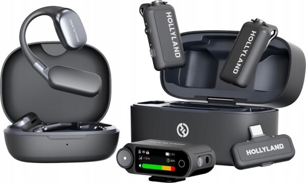 Hollyland LARK MAX 2 Ultimate Combo with OWS monitor headset + Camera RX + USB-C RX microphone system