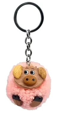 2Kids Toys Drevená kľúčenka pompon Prasa