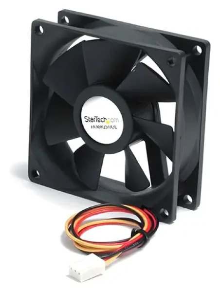 StarTech tichý ventilátor 80 mm čierny / Ventilátor / 80x80x25 mm / -10 až 80 ° C / plast (FAN8X25TX3L)