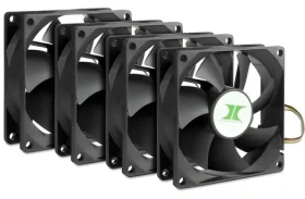 Inter-tech Fan Set 80x80x25mm / Ventilátor / 12V / 3-pin / 1000-2000 RPM / 27,2 dB(A) (88887290)