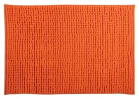 MSV CHENILLE kúpeľňová predložka 60 x 90 cm oranžová / polyester / protišmyková