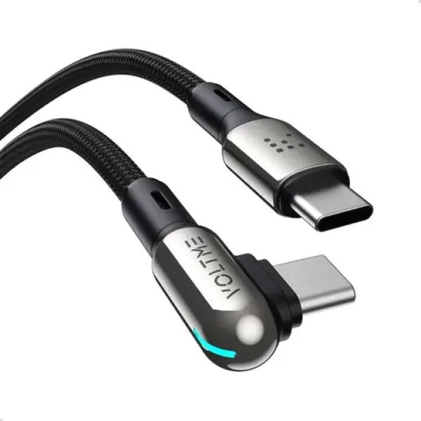 VOLTME Powerlink Stark Series CTC Kábel USB-C(M) 3A/60W 1.2m čierna / 2x USB-C(M) (C2069)