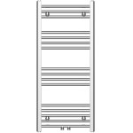 CERANO - Kúpeľňový radiátor Benito - stredové pripojenie 50mm/bočné - 271 W - chróm - 1000x450 mm CER-481751