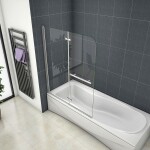 H K - Vaňová zástena S22H 120x140cm - dvojdielna sklopná, číre sklo SE-S22H-12