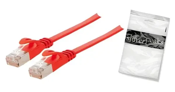 Shiverpeaks Cat7 plochý 3M červená / Patch kábel / U/FTP / RJ-45 / 600 MHz (BS75513-SLR)
