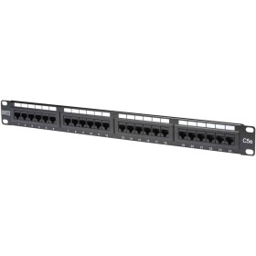 DIGITUS Patch panel, CAT5E, 19 , 24xUTP RJ45, čierna