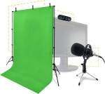 HP STEELPLAY Pro HD Streamers 4 in 1 Pack Microphone + Webcam + Greenscreen + Tripods