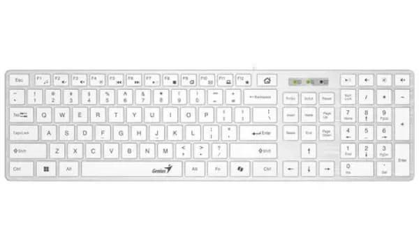 Genius Slimstar 126 biela / Drôtová / Copilot / USB / CZ+SK layout (31310017427)