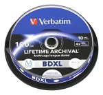 Verbatim M-DISC BD- R XL 100GB / Blu-ray disk / 4X / Inkjet printable / spindle 10 ks (43850)