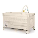 Asalvo COMPLET DUO cestovná postieľka s druhým dňom a hrazdičkou, Owl (AS22257)