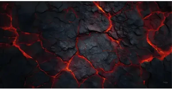 TLAMA games Herná podložka (playmat) 180 x 90 cm (6'x3') - rôzne motívy (neoprénová, obšitá, playmat) Láva (Lava)