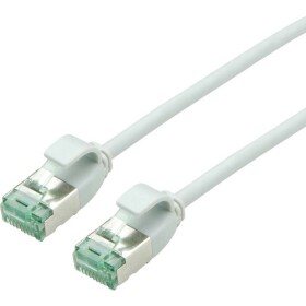 Roline recycled material 21.45.3306 RJ45 sieťové káble, prepojovacie káble CAT 6A U/FTP 3.00 m sivá netienený, extrémne tenký, PVC plášť 1 ks; 21.45.3306
